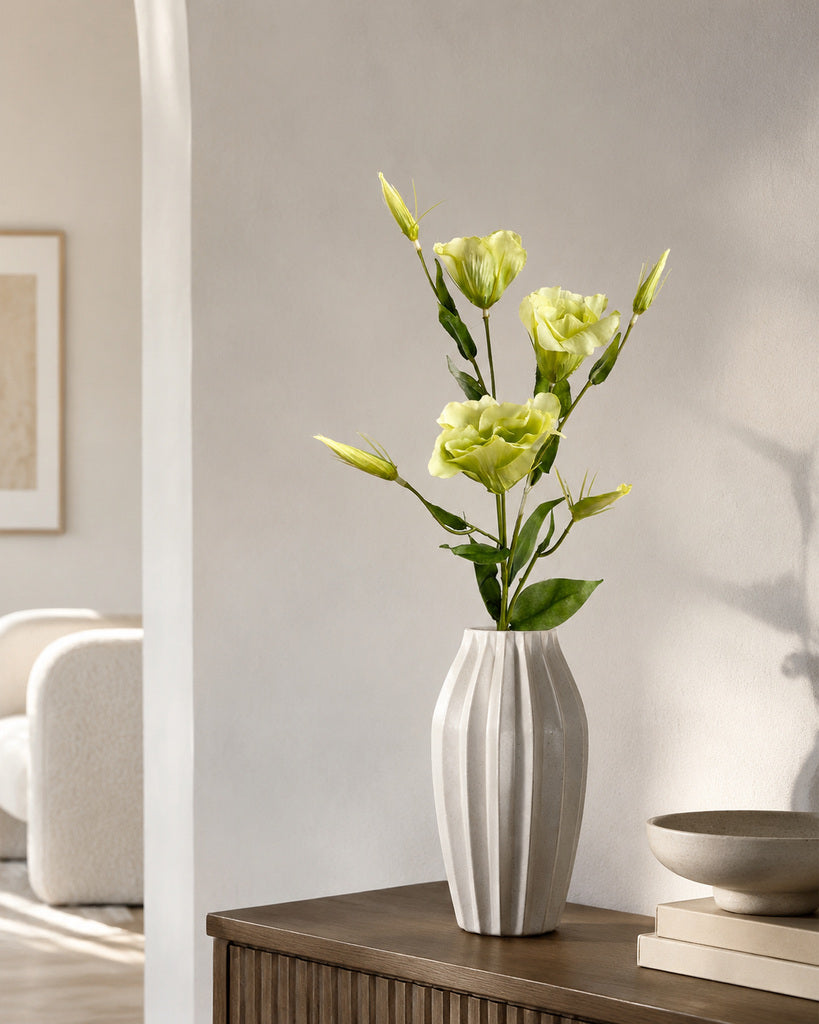 Green Artificial Lisianthus Spray - 57 cm