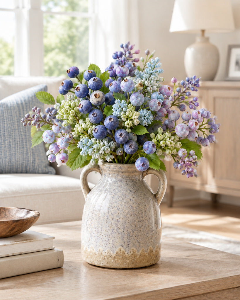 Blueberry Harvest Faux Botanical Stem Bundle