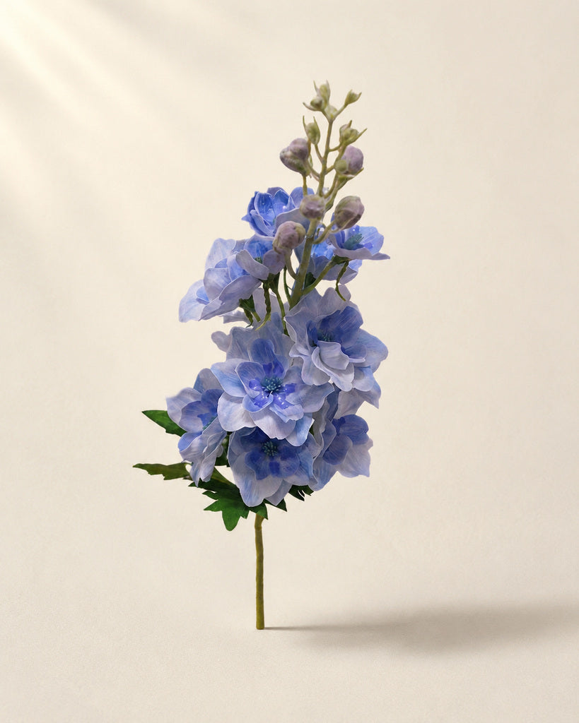 Blue Fabric Artificial Delphinium Spray - 72 cm