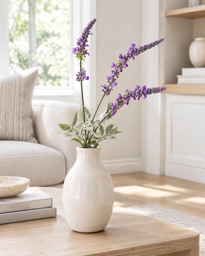 Purple Plastic Lavender Stem - 66 cm