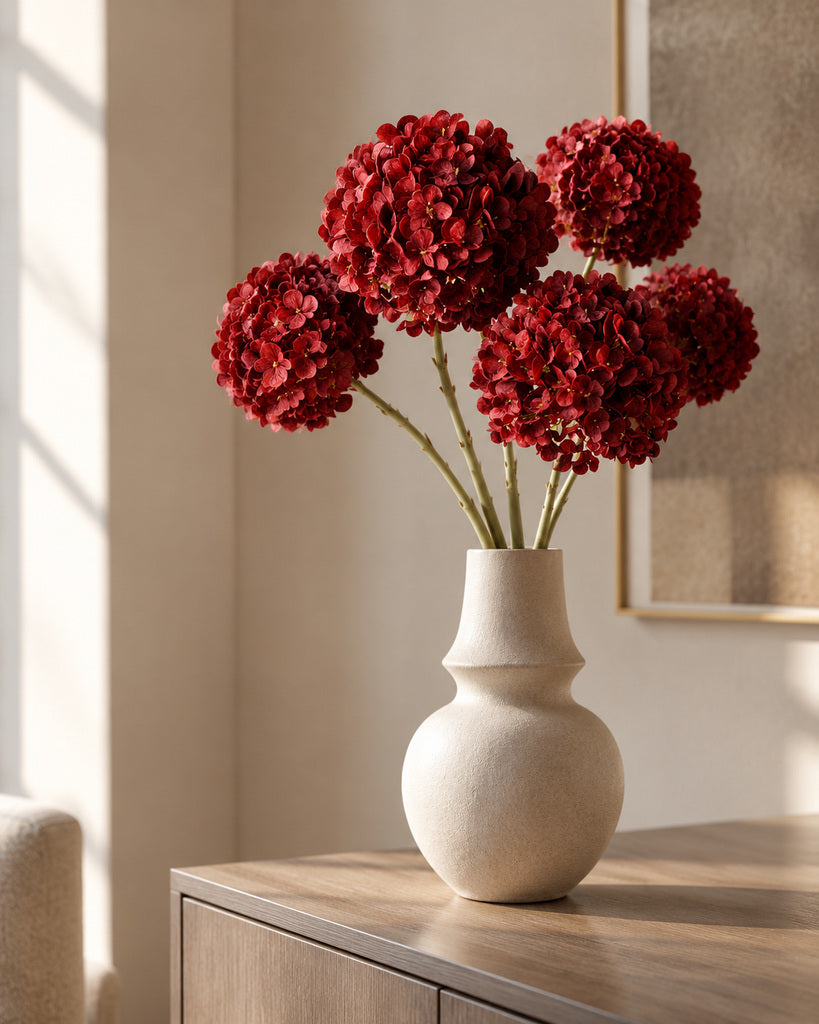 Red Dutch Hydrangea Large Stem - 64 cm