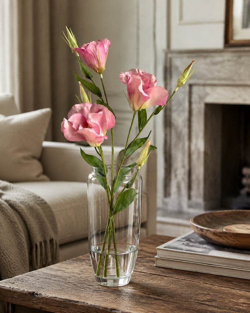 Pink Artificial Lisianthus Spray - 57 cm