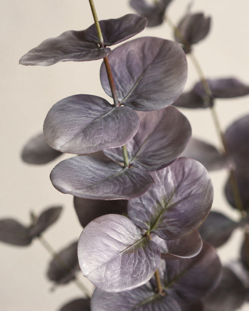 Sea Gray Artificial Layered Eucalyptus Branch - 86 cm