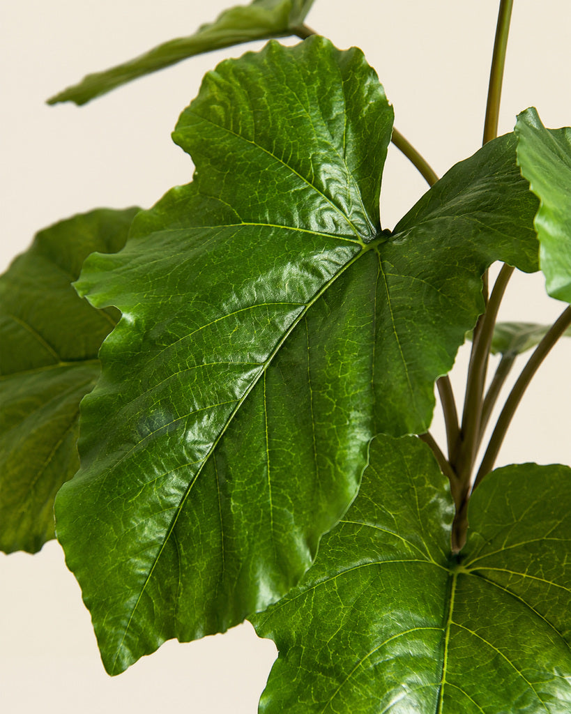 9-Head Artificial Hami Melon Leaf Spray - 55 cm