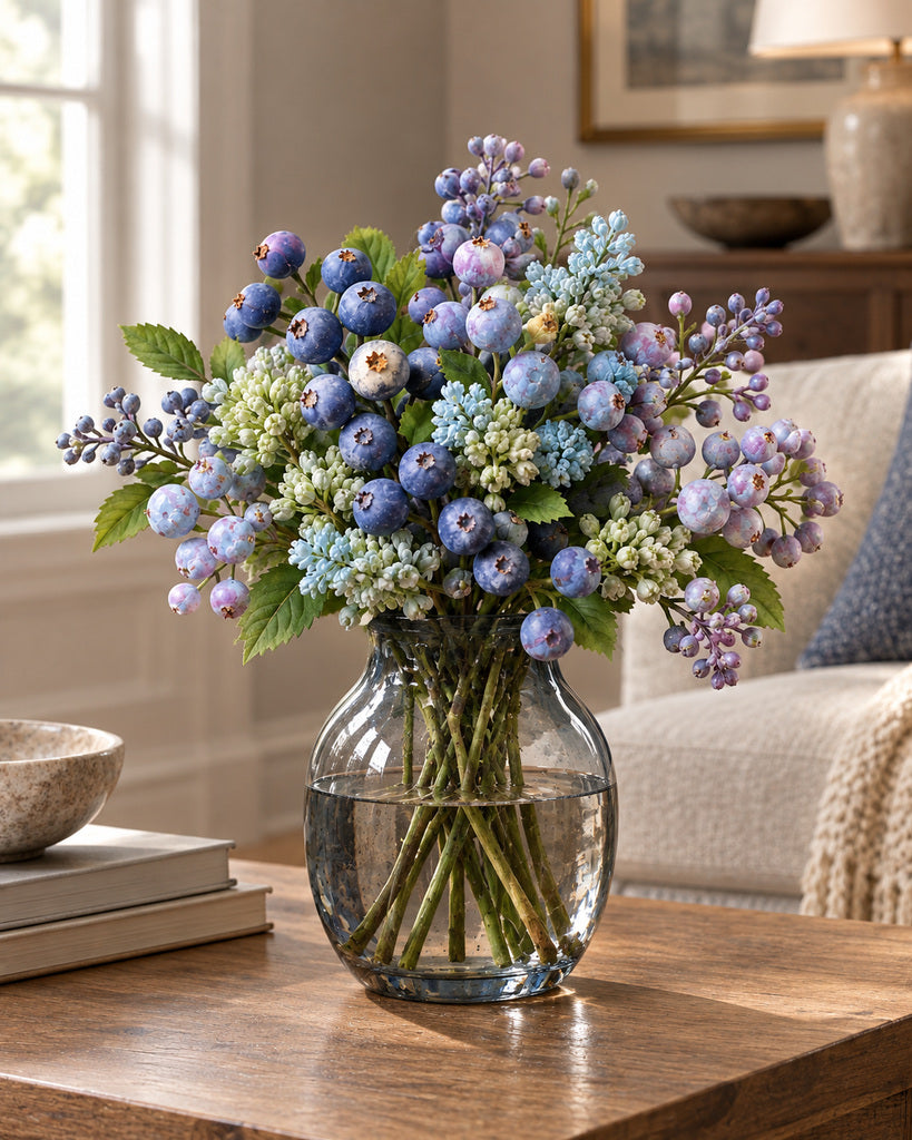 Blueberry Harvest Faux Botanical Stem Bundle