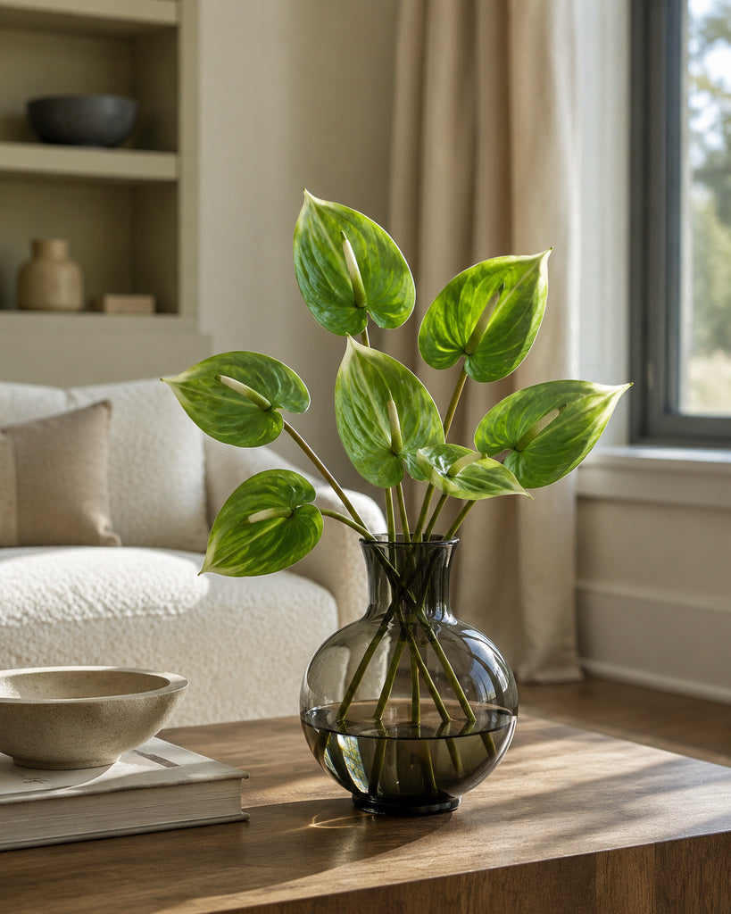 Green Artificial Anthurium Stem - 80 cm