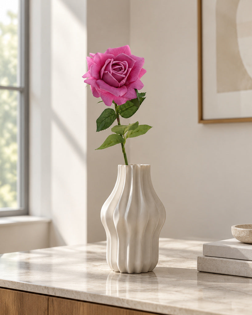 Mauve Austin Artificial Rose Stem - 73 cm