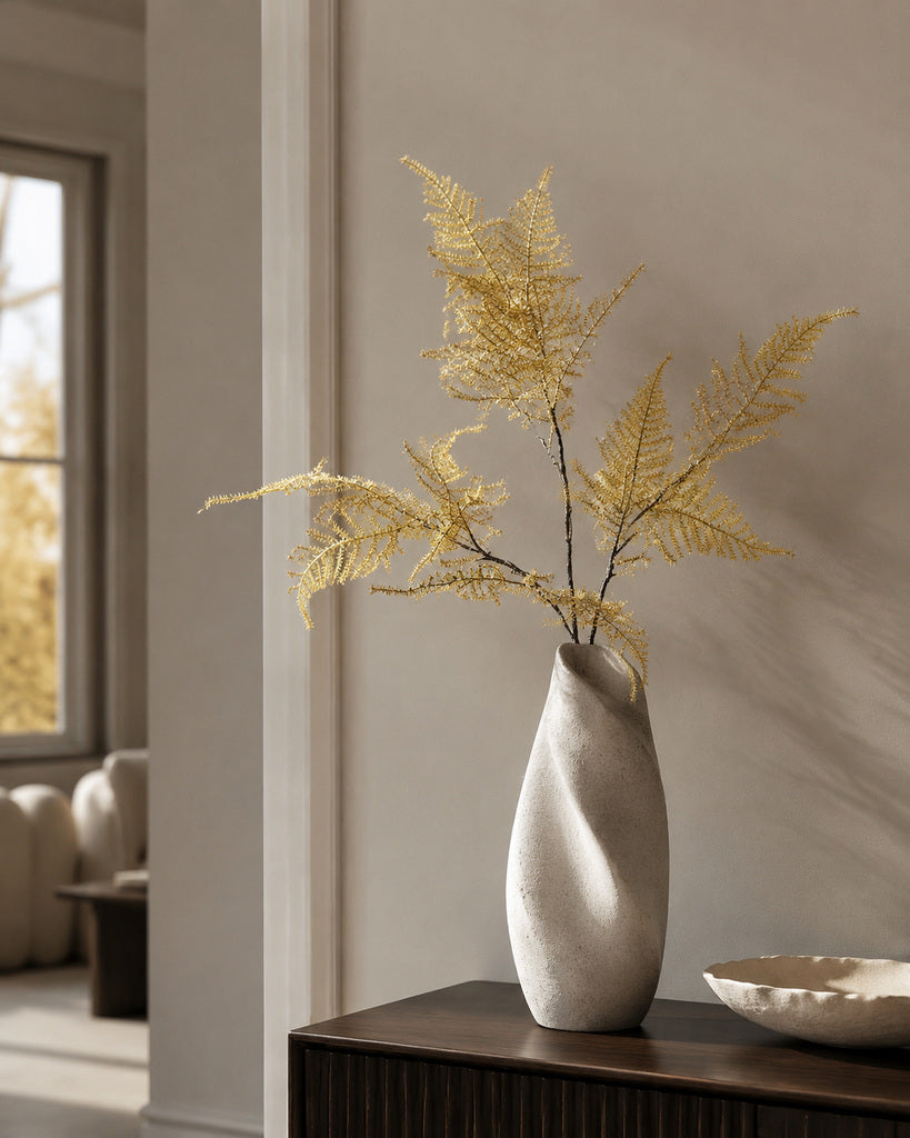 Orange Green Plastic Artificial Asparagus Pine Branch - 93 cm