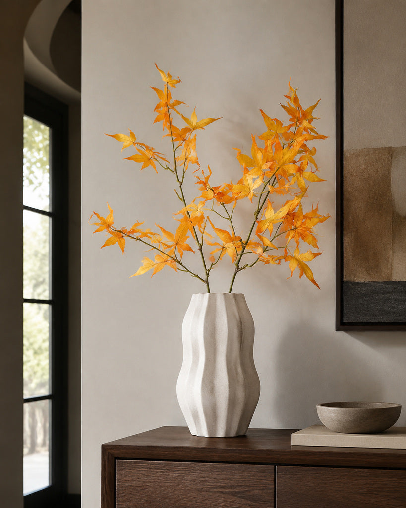 Orange Yellow Artificial Maple Leaf Branch - 70 cm