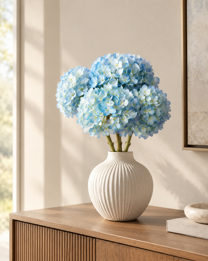 Blue Dutch Hydrangea Large Stem - 64 cm