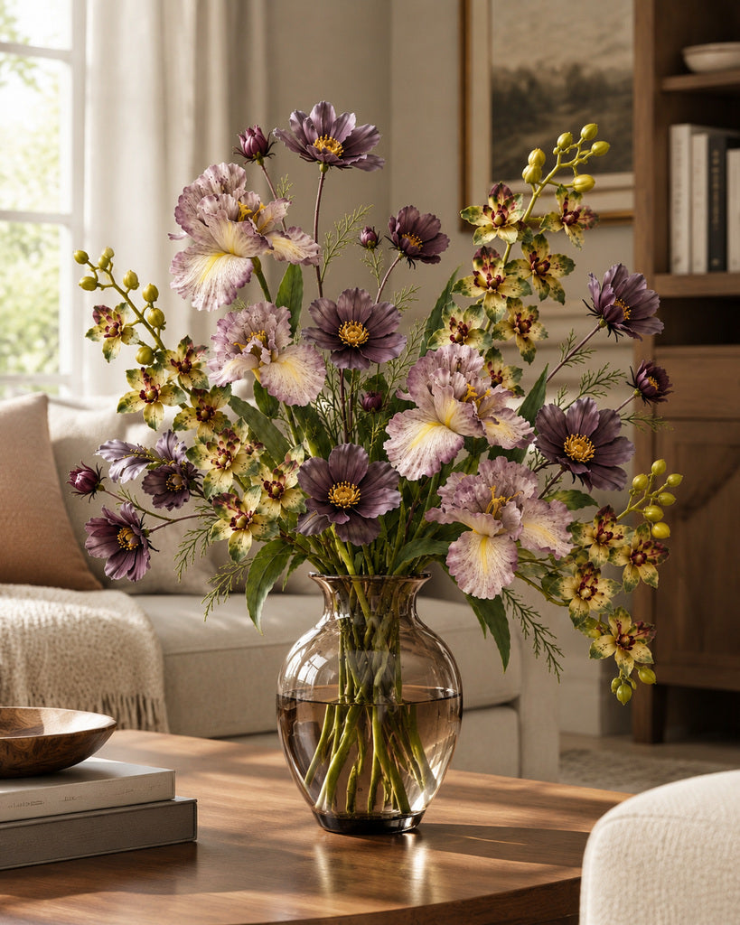 Moody Mauve Garden Faux Flower Bundle