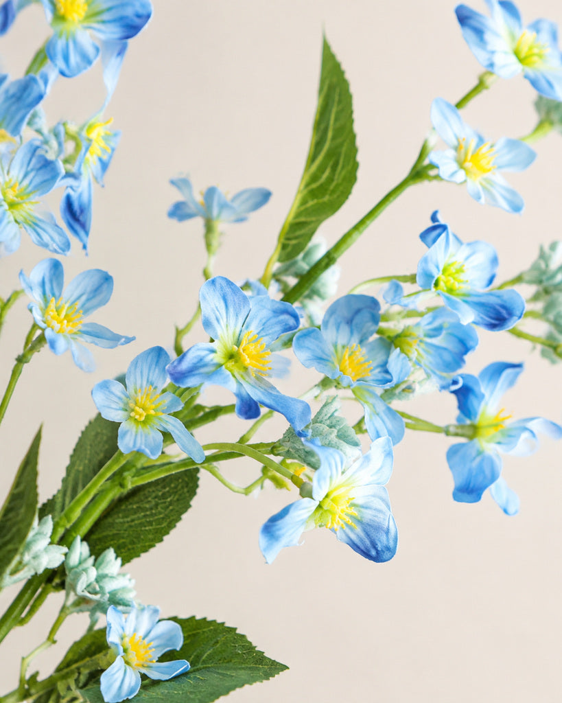 Blue Fabric Artificial Tung Flower Spray - 62 cm