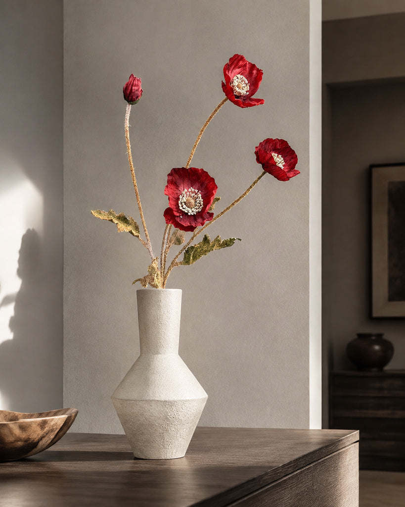 Red-Brown Artificial Autumn Coral Floral Stem - 60 cm