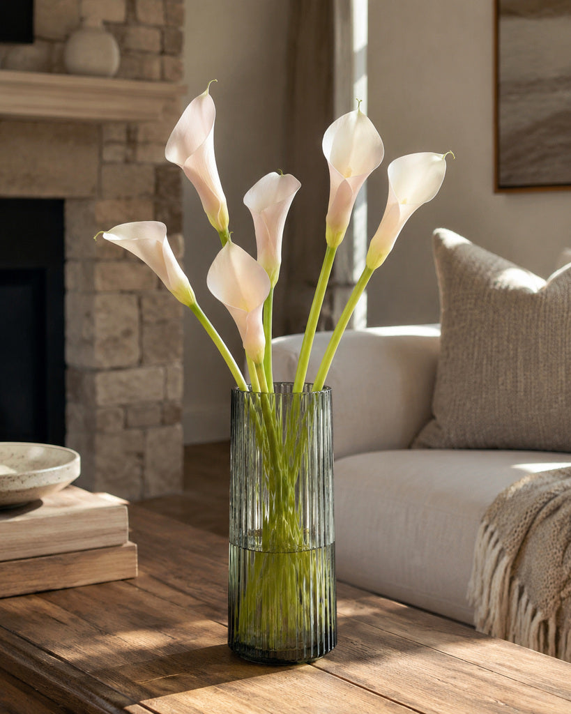 Blush Pink Artificial Calla Lily Floral Stem - 63 cm