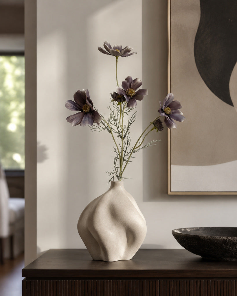 Gray Artificial Daisy Spray - 58 cm