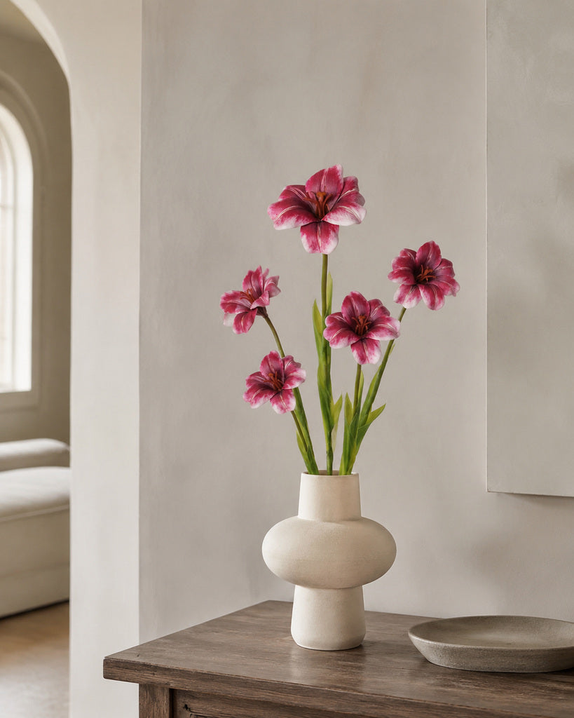 Red PU Artificial Tulip Stem - 55 cm