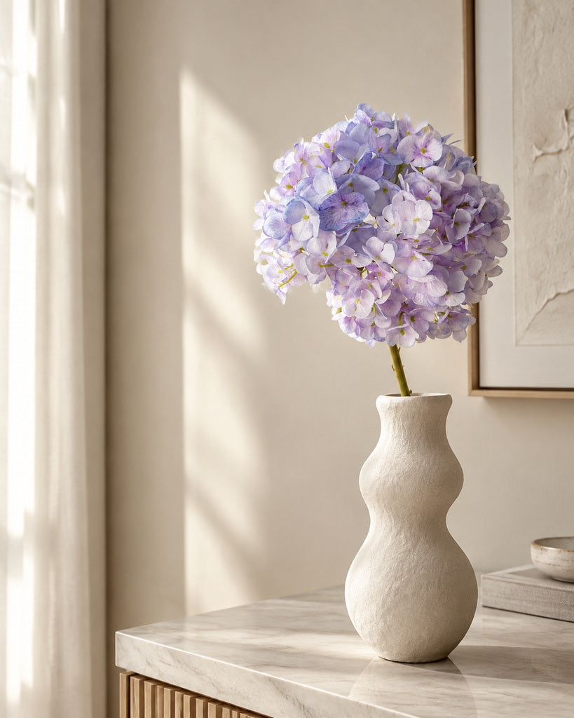 Light Purple Dutch Hydrangea Large Stem - 64 cm