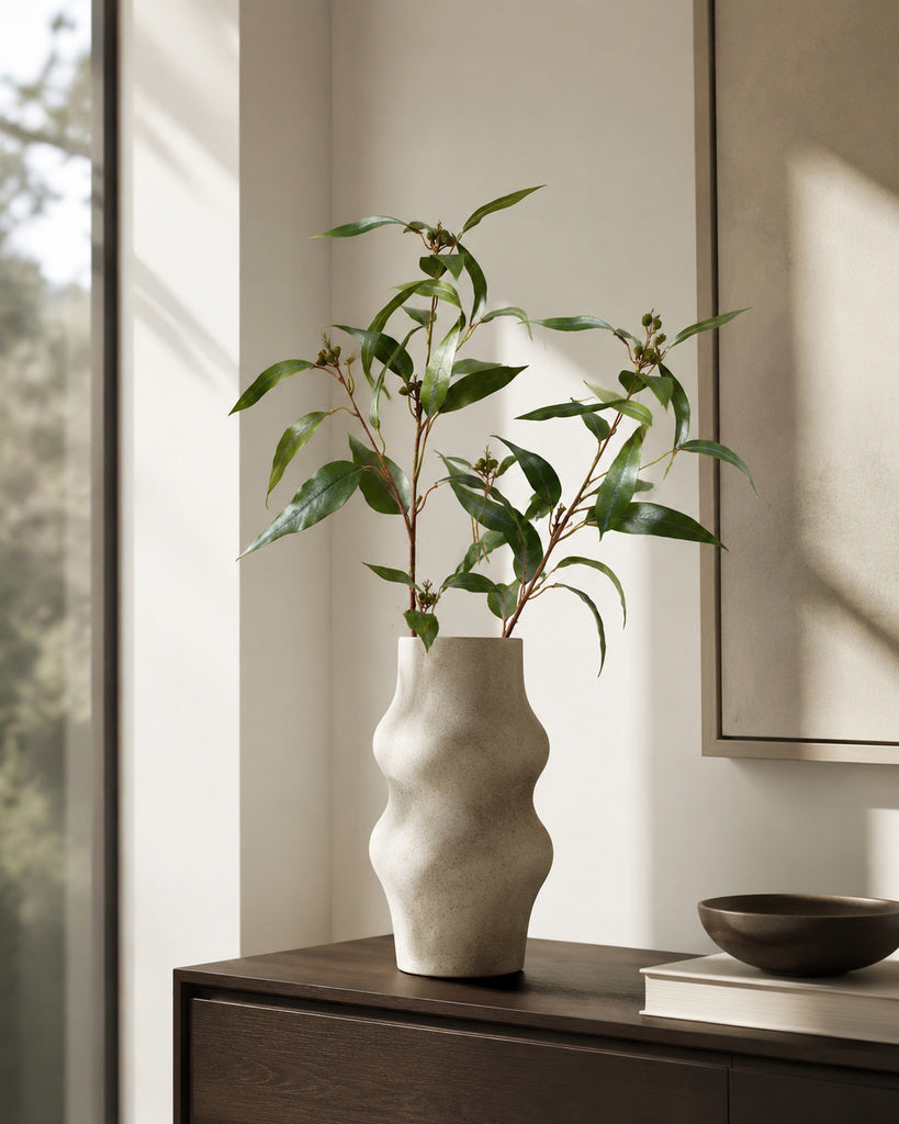 Green 3D Artificial Eucalyptus Leaf Branch - 57 cm