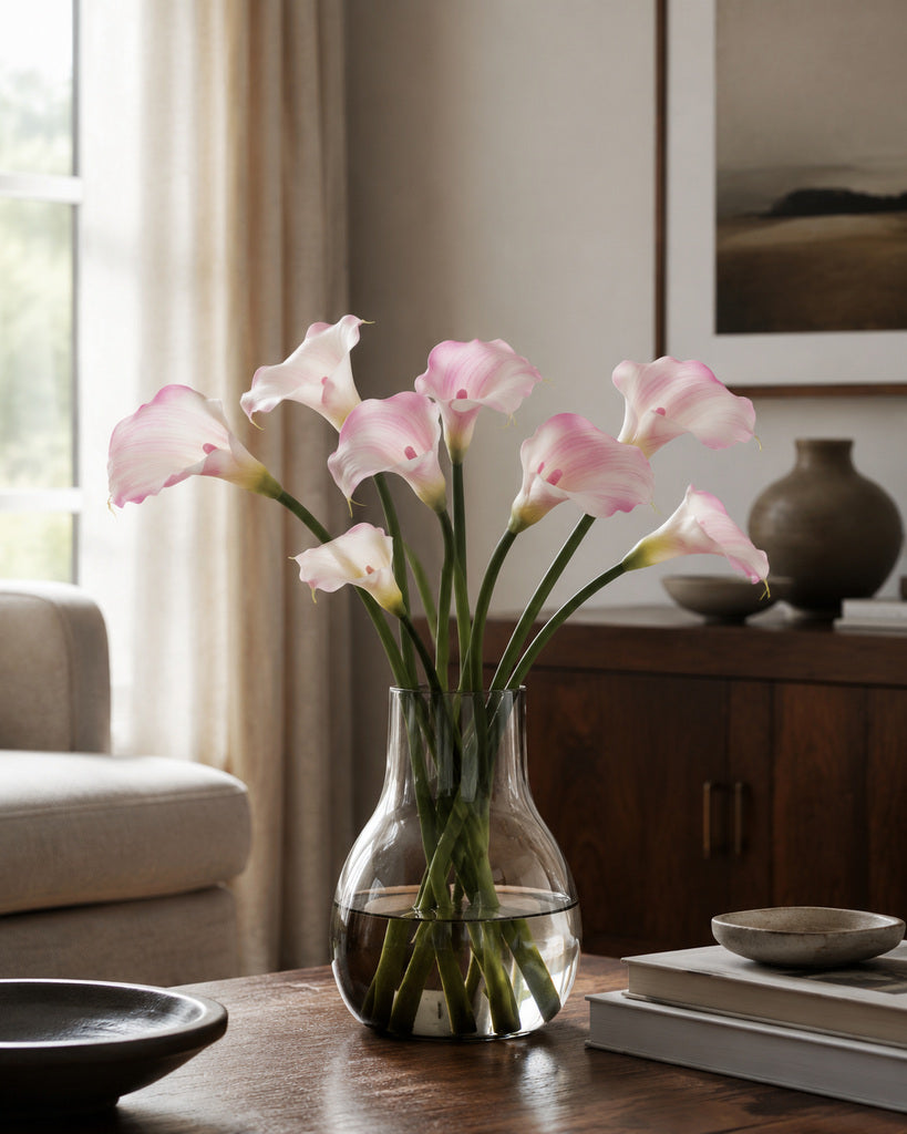 Light Purple Mini Artificial Calla Lily Stem - 55 cm