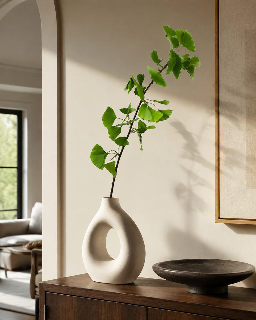 Green Artificial Ginkgo Leaf Branch - 96 cm