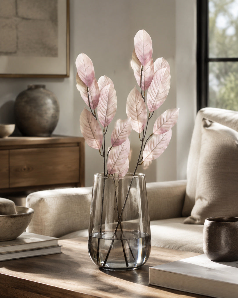 Chestnut Artificial Crape Myrtle Leaf Branch - 84 cm