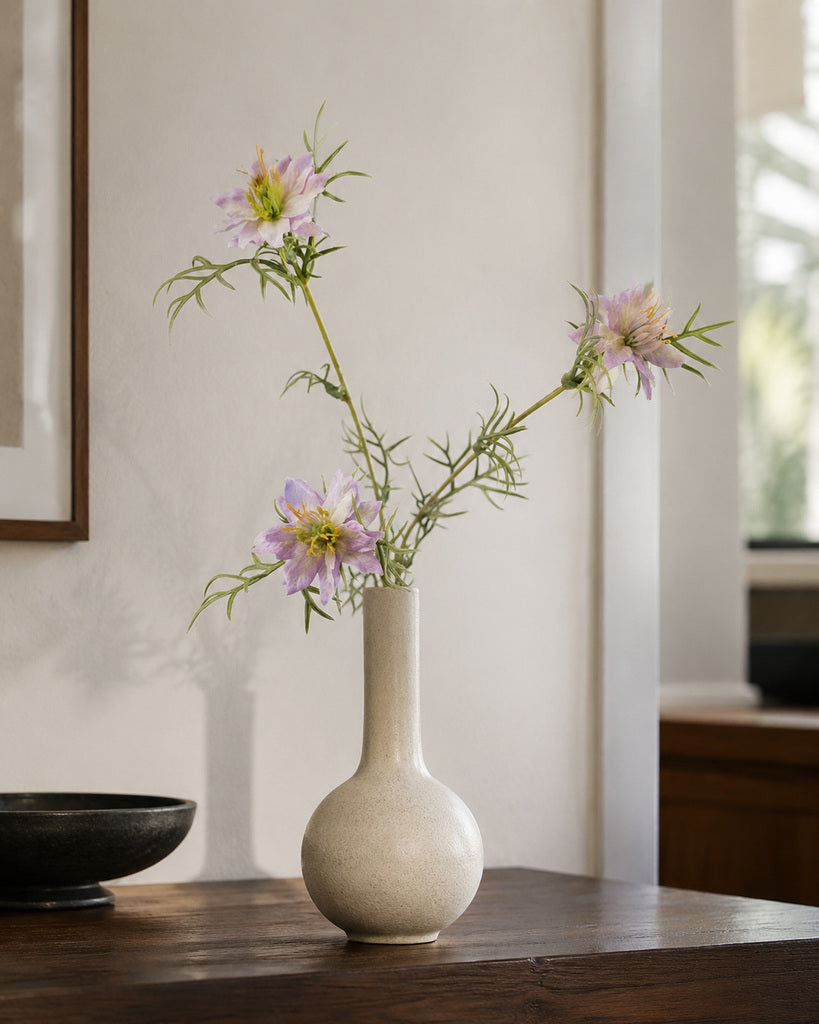 Purple Fabric Artificial Nigella Spray - 69 cm