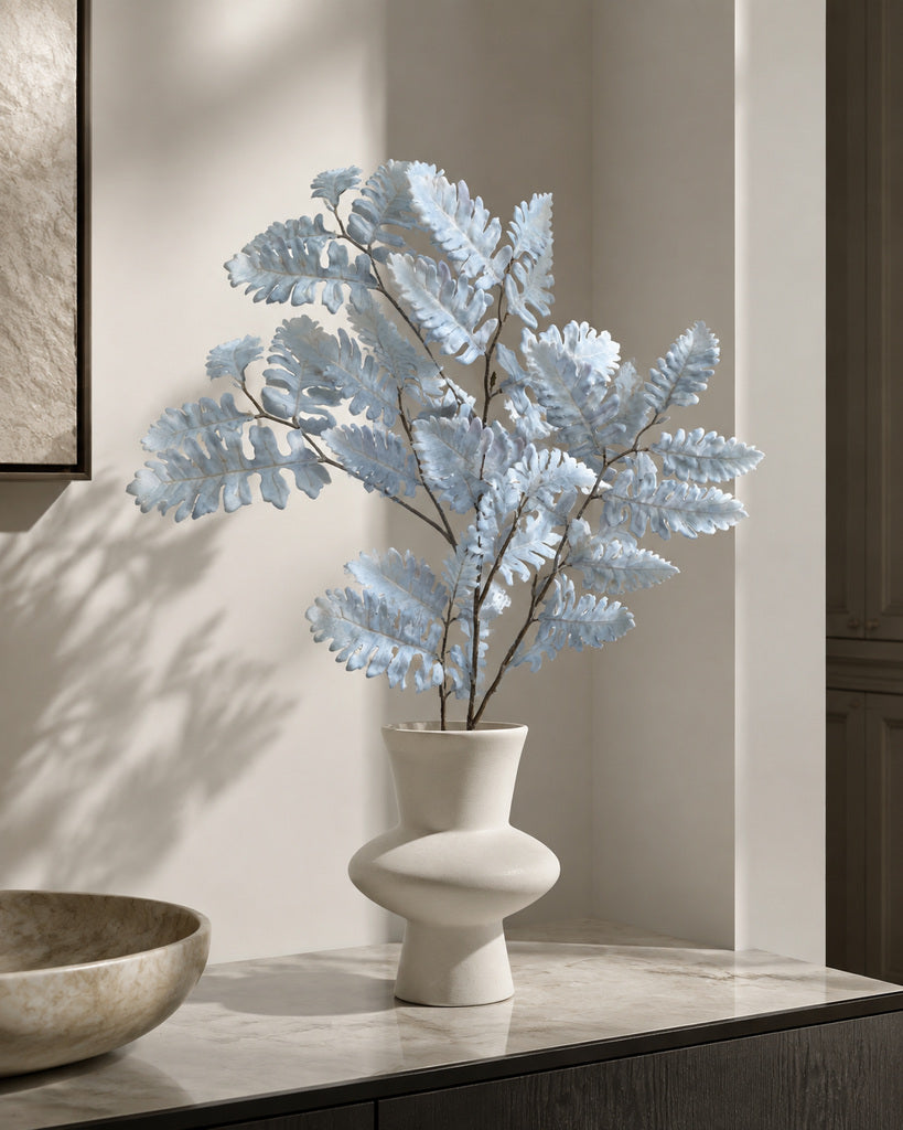 Ice Blue Artificial Dusty Miller Stem - 69 cm