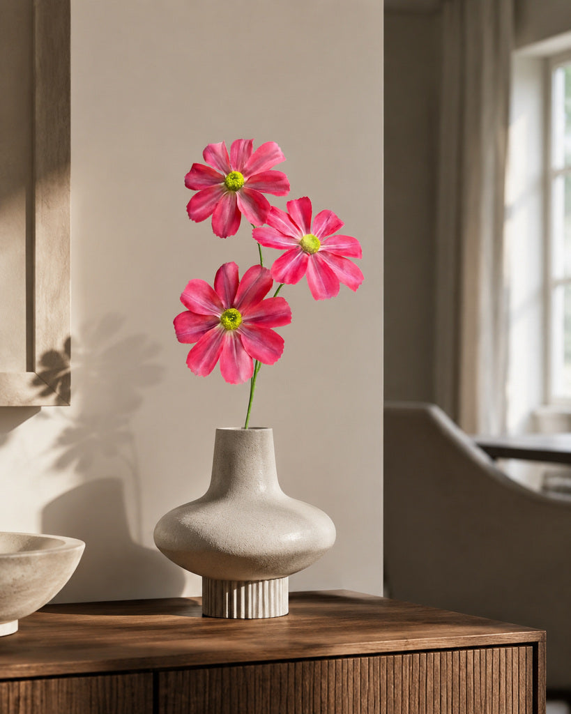 Red Artificial Cosmos Floral Spray - 60 cm