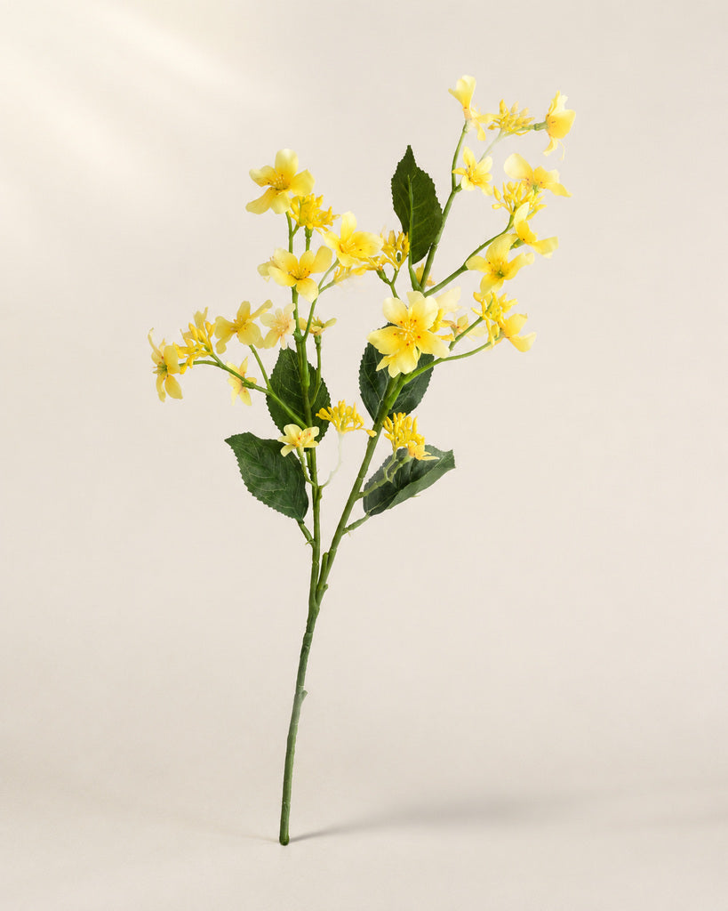 Yellow Fabric Artificial Tung Flower Spray - 62 cm