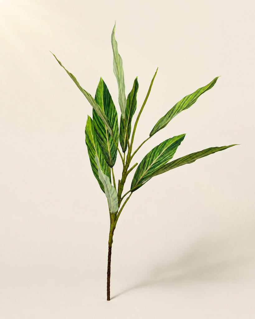 Green Artificial Canna Leaf Branch - 120 cm