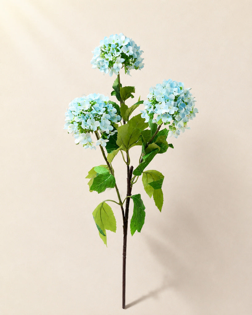 Blue Artificial Wood Hydrangea Spray - 70 cm