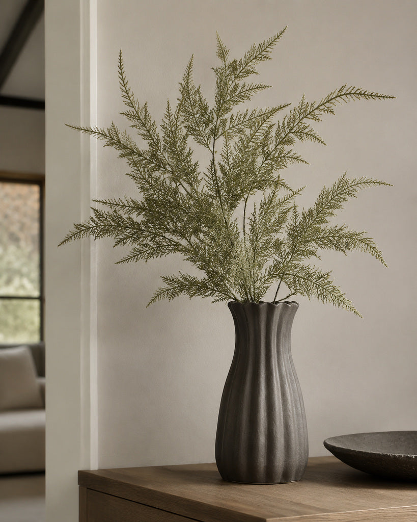 Gray Green Plastic Artificial Pointed Pine Branch - 101 cm