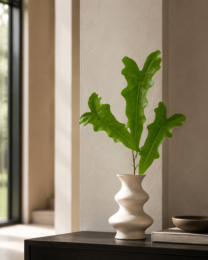 Green Artificial Fishbone Leaf Asparagus Greenery Stem - 69 cm