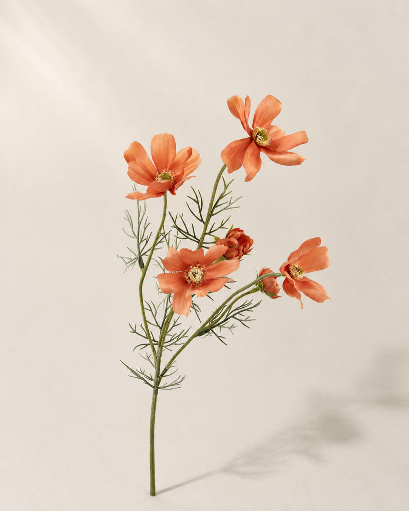 Autumn Coral Artificial Daisy Spray - 58 cm