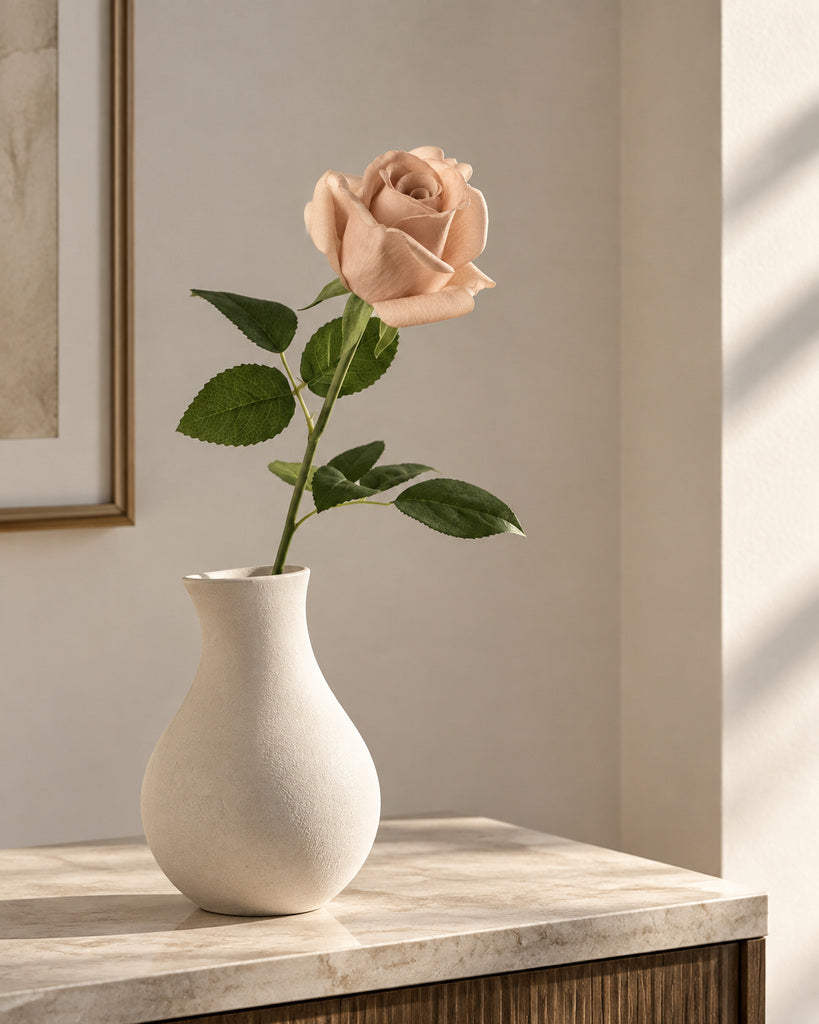 Nude Kate Artificial Rose Stem - 47 cm