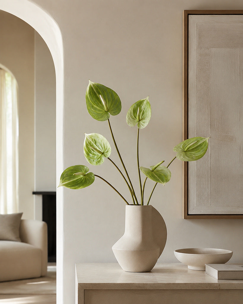 Green Artificial Anthurium Stem - 80 cm