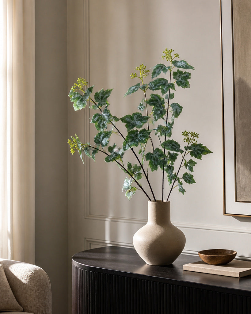 Green Artificial Grape Leaf Stem - 74 cm