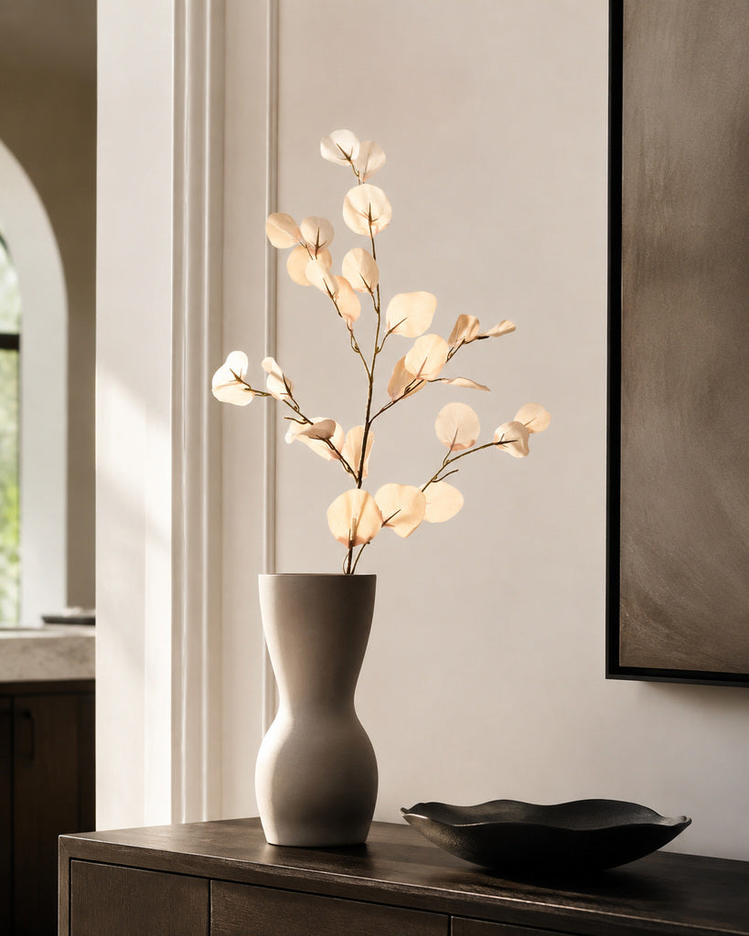 Light Taupe Artificial Eucalyptus Branch - 91 cm