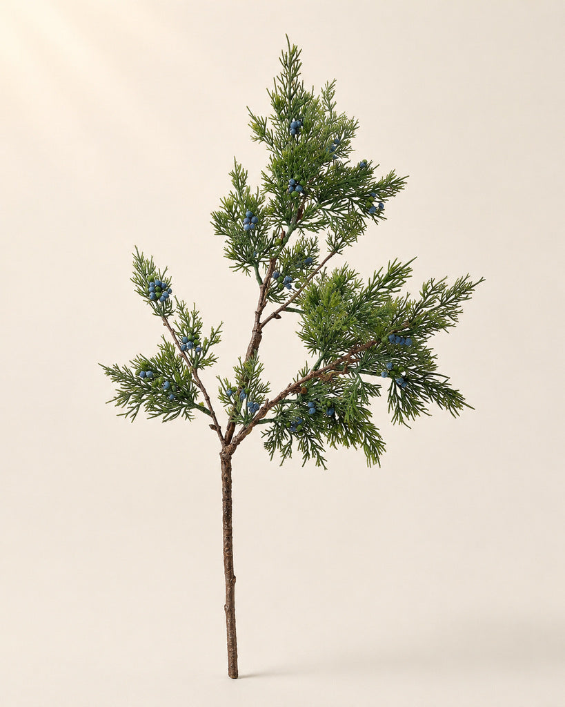 Plastic Artificial Pine Berry Branch - 65 cm