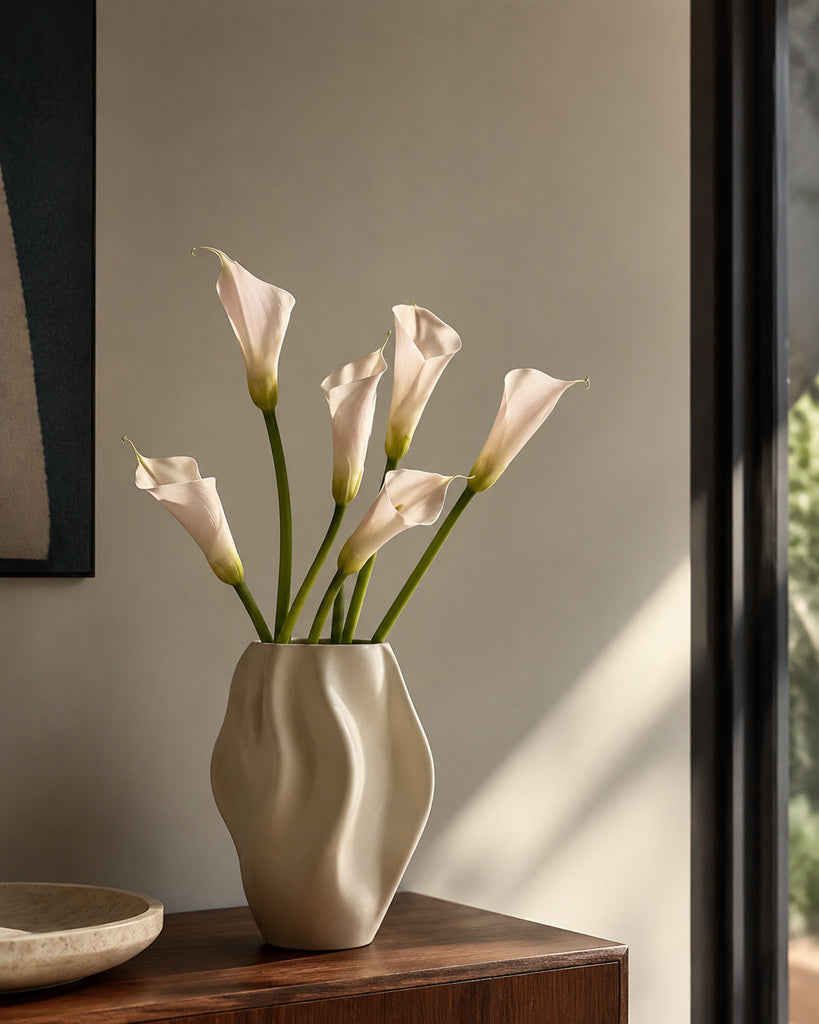 Blush Pink Artificial Calla Lily Floral Stem - 63 cm