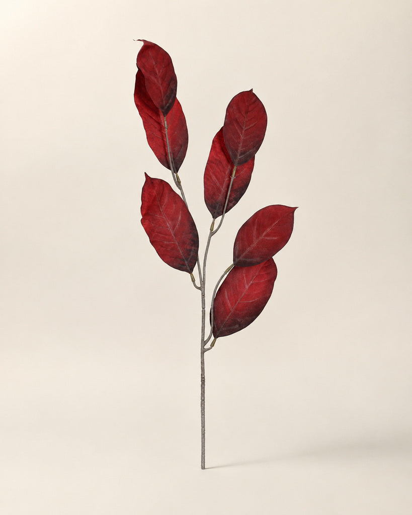 Cherry Red Artificial Crape Myrtle Leaf Branch - 84 cm