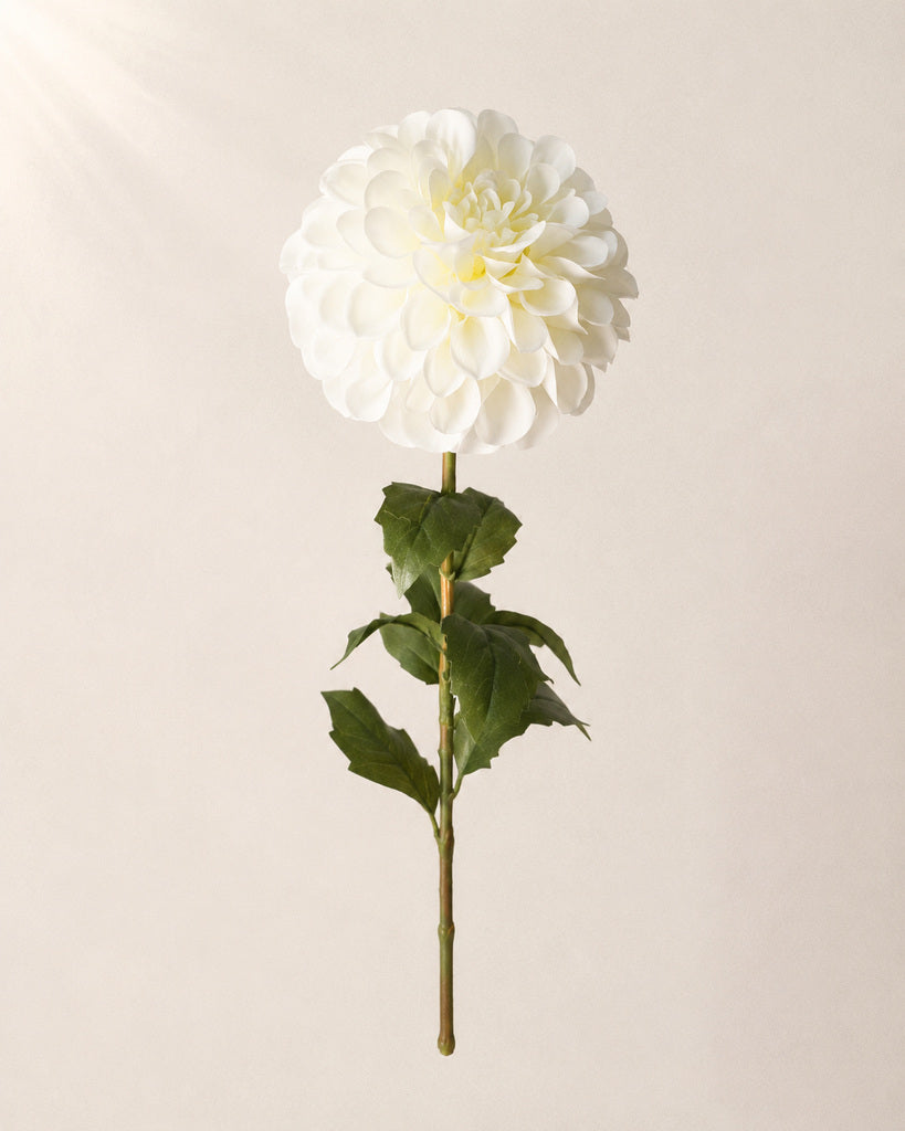 White Fabric Artificial Chrysanthemum Stem - 57 cm