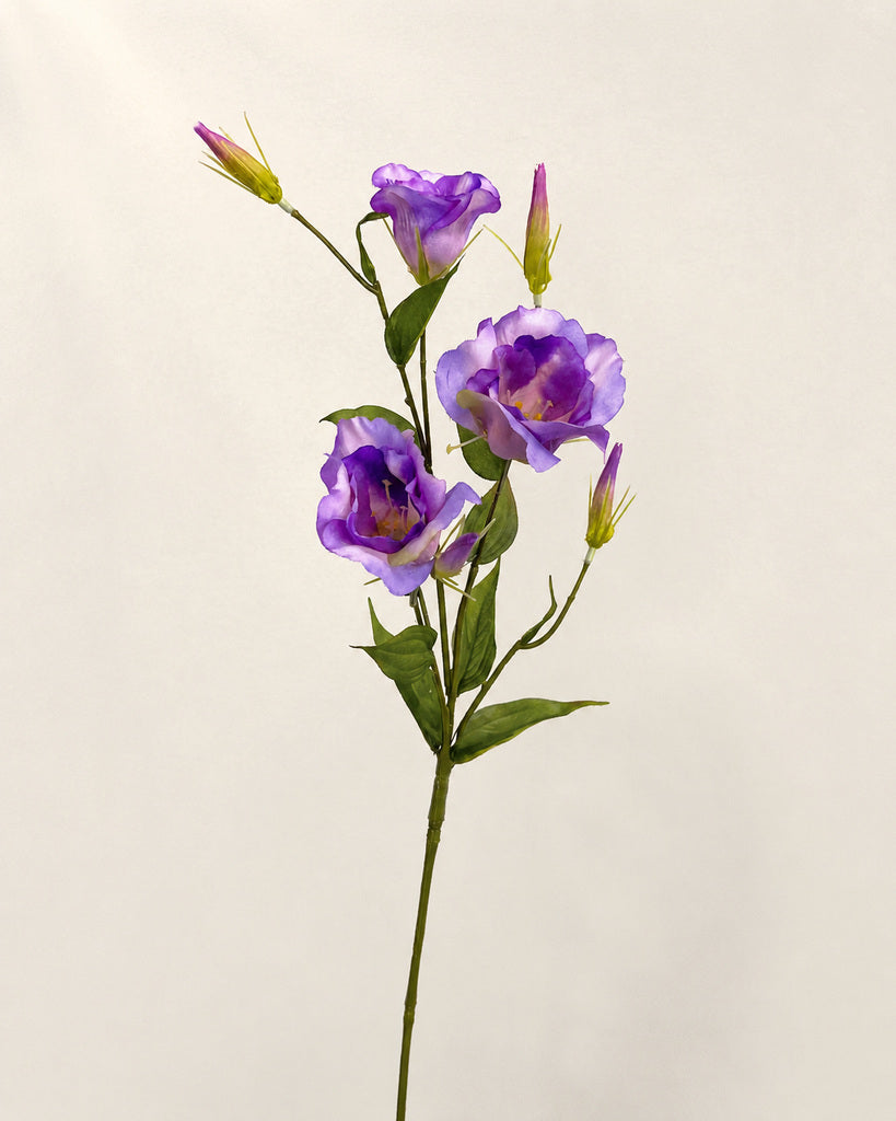 Purple Artificial Lisianthus Spray - 57 cm