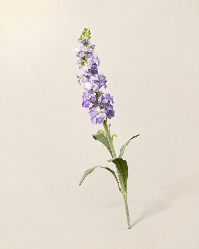 Blue Plastic & Fabric Artificial Stock Flower Stem - 82 cm