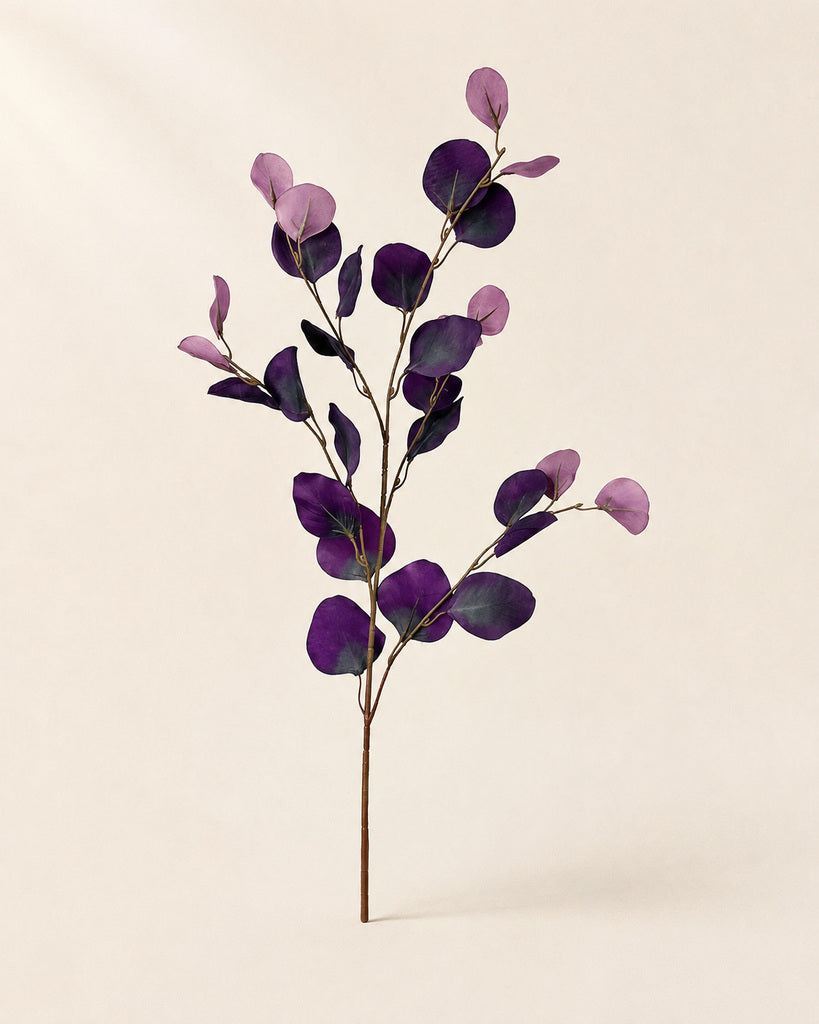 Purple Red Artificial Eucalyptus Branch - 91 cm