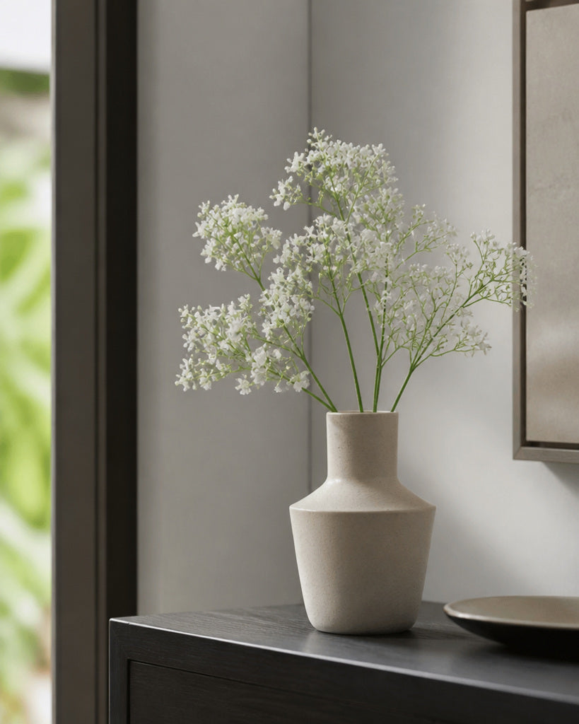 White Plastic Artificial Baby's Breath Spray - 47 cm