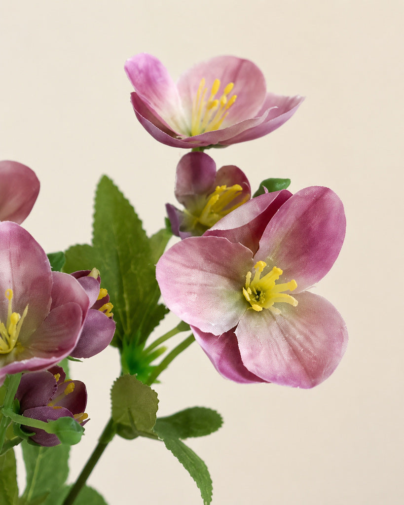 Dusty Purple Artificial Mallow Floral Spray - 55 cm