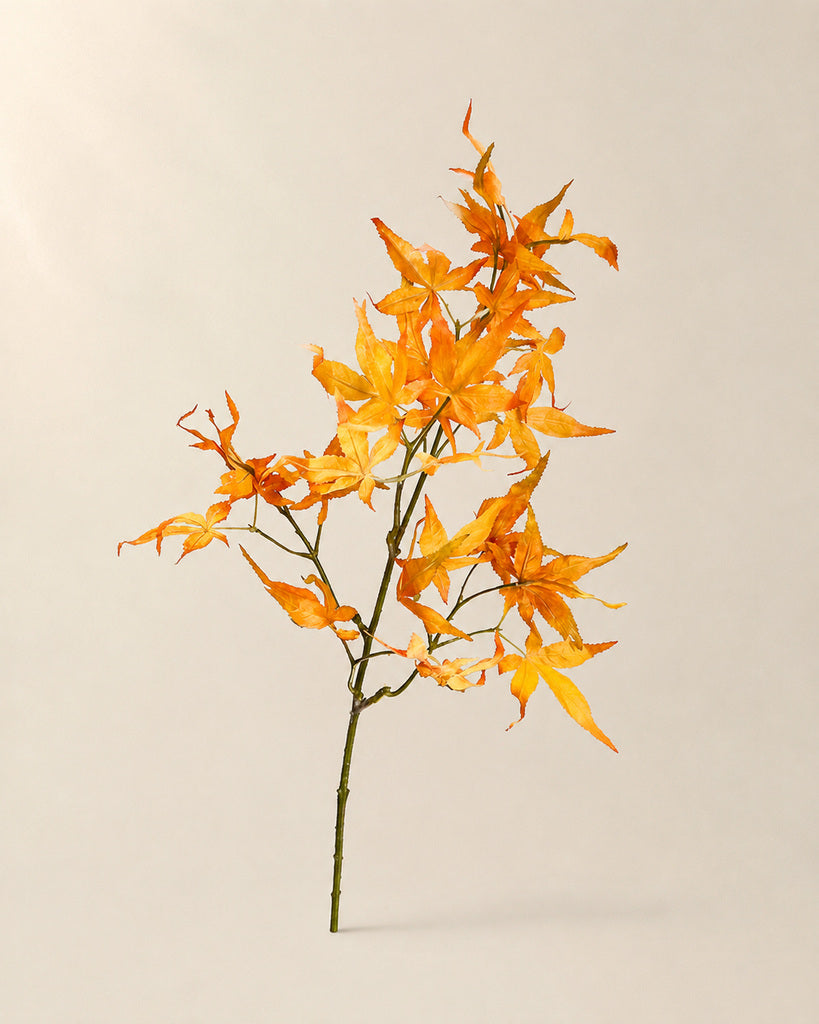 Orange Yellow Artificial Maple Leaf Branch - 70 cm