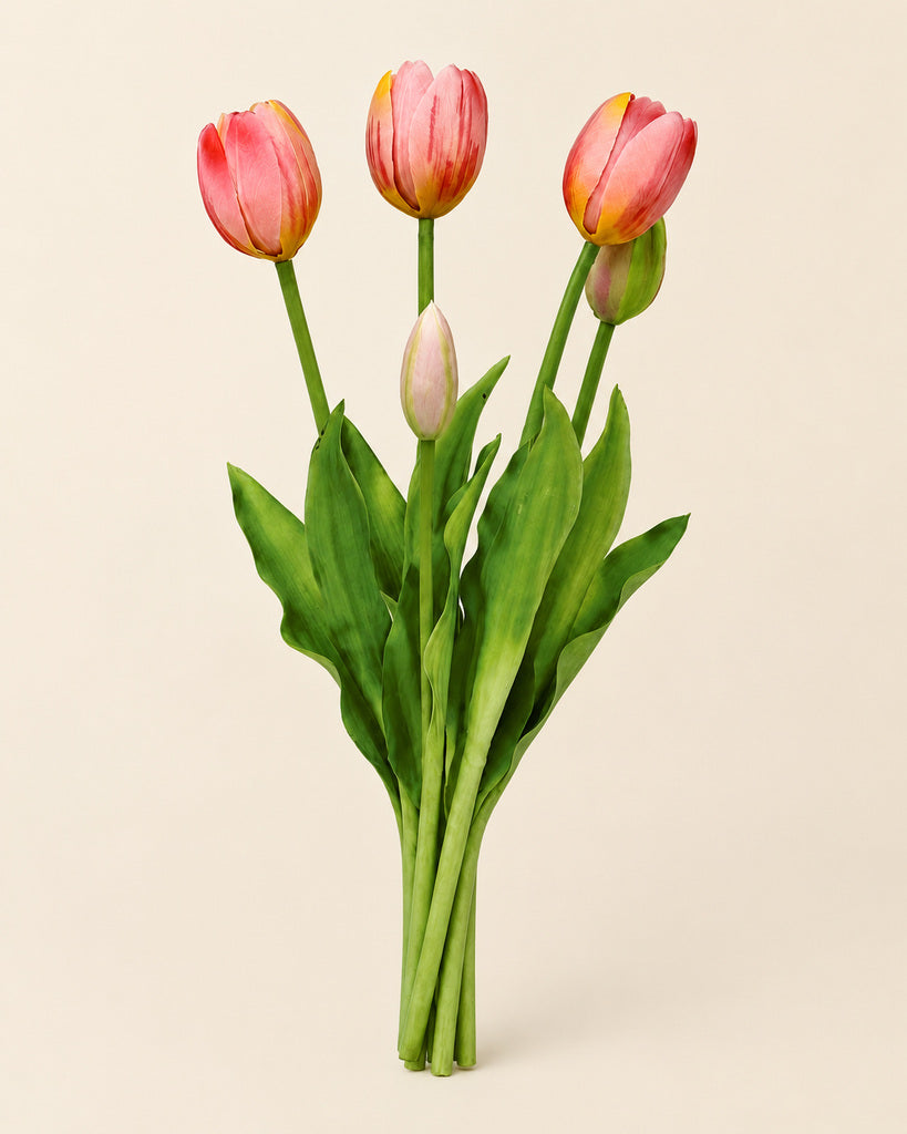 Deep Pink Soft Rubber Tulip Bush - 40 cm
