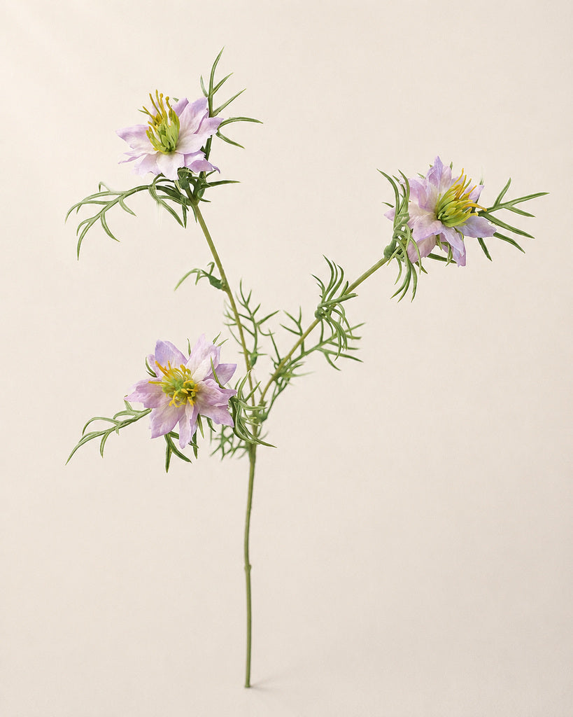 Purple Fabric Artificial Nigella Spray - 69 cm